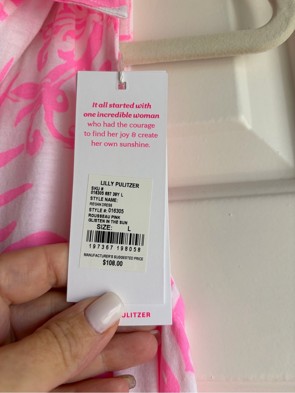 Lilly Pulitzer Bright Pink & White Printed dress - Picture 3 of 4